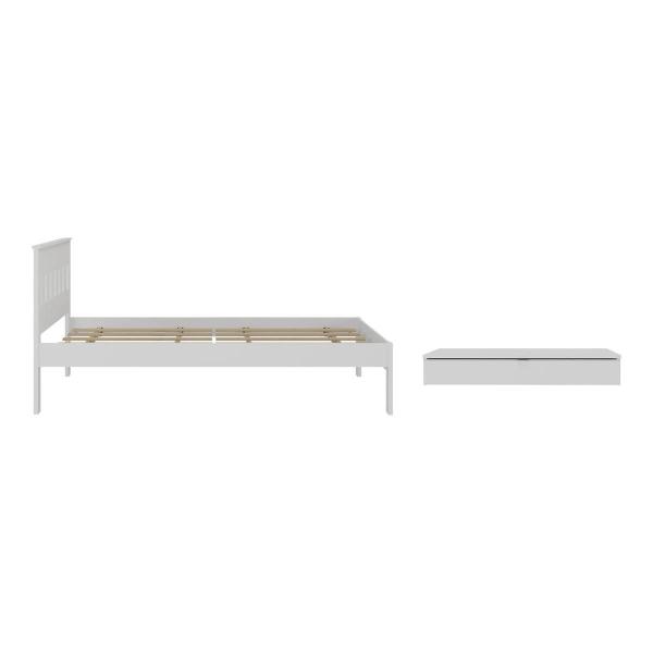 Imagem de Cama de Solteiro para Colchão 88 x 188 cm com Penteadeira 90cm Suspensa Multimóveis CR35248