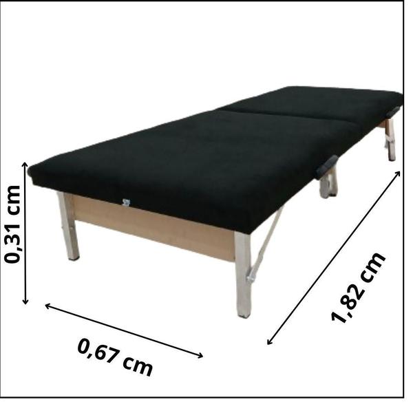 Imagem de Cama Dobrável Portátil Conjugada Premium   Viagem/Camping/Alojamentos/Hospedes/Pousadas  - 230KG - ARTPUFF DO BRASIL -  MARROM, PRETO, CINZA