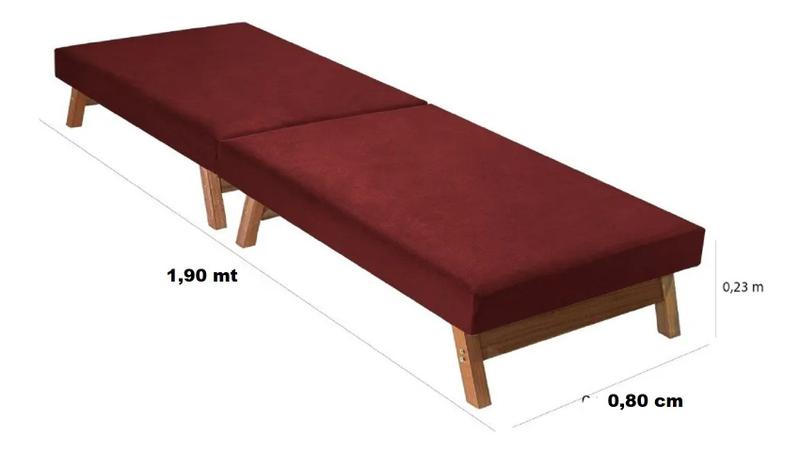 Imagem de Cama dobravel portatil solteiro c/colchão embutido d-26 1,90 x0,80cm -p/pousada - hotel