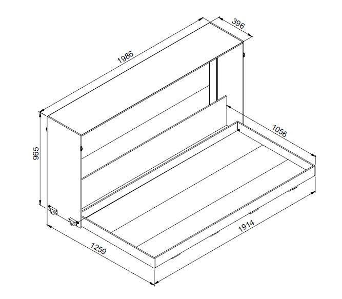 Imagem de Cama Dupla Articulável Horizontal Solteiro 90 Phoenix Nogal - Art In Móveis