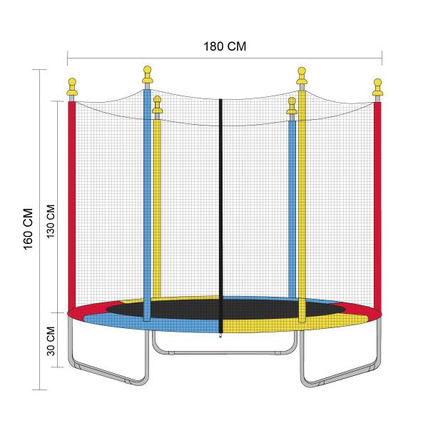 Imagem de Cama Elástica Infantil Pula Pula Trampolim 1,80m + Rede