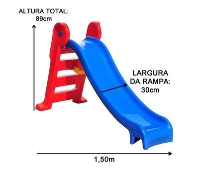 Imagem de Cama Elástica Pula Pula Trampolim 1,40m + Piscina de Bolinhas Quadrada 1,00m + Escorregador Médio + Gangorra Premium