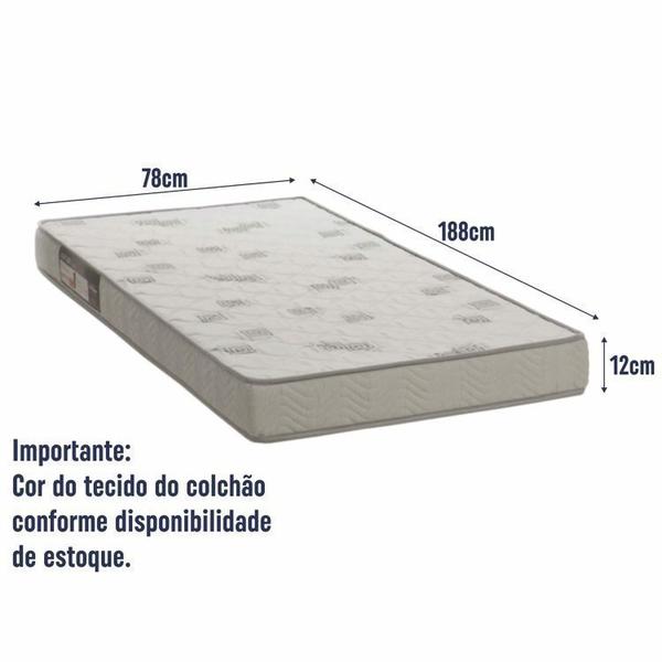 Imagem de Cama Elevada com Escorregador sem Cortina com Colchão Incluso Branco