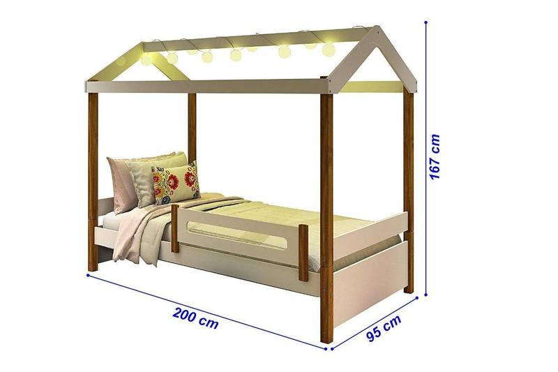 Imagem de Cama Eliz Branco/Mel com Cordão de LED - Divaloto