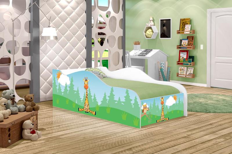 Cama Fun Girafa e Coruja Solteiro Com Colchão - CasaH Imagem de Cama Fun Girafa e Coruja Solteiro Com Colchão
