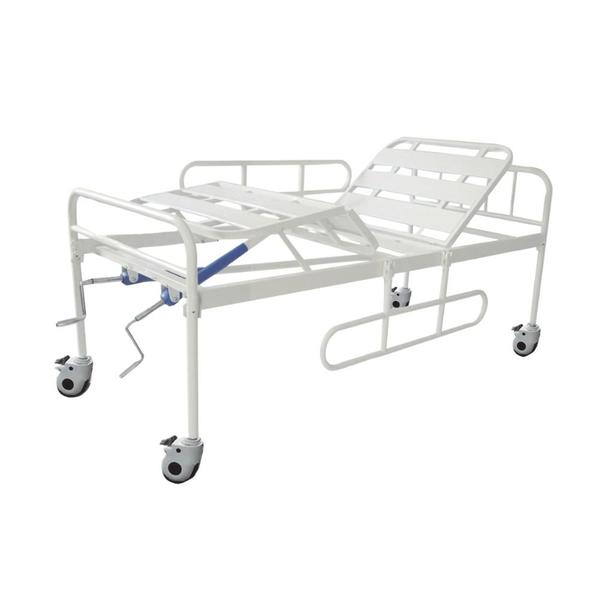 Imagem de Cama Hospitalar Manual Articulável com Grades e Rodas modelo DX2 - Dellamed