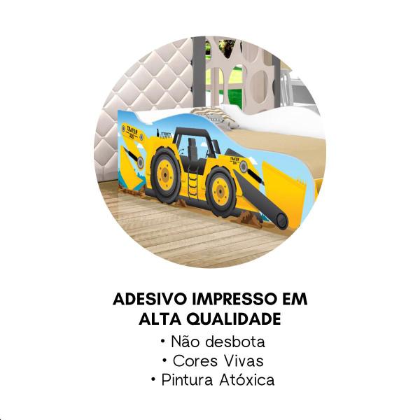 Imagem de Cama Infantil Adesivada Divertida Quarto Menino Menina