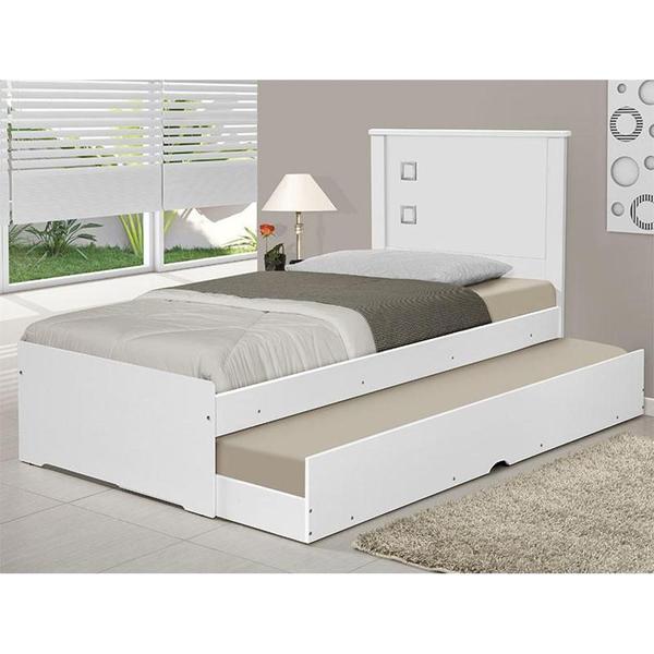 Imagem de Cama Infantil Barcelona Com Cama Aux 0,90m Branco - Tebarrot