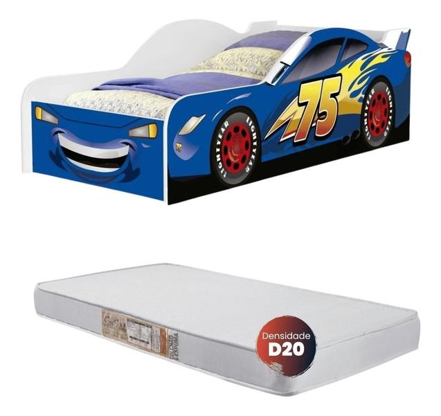 Imagem de Cama Infantil Carro Mcqueen Crianças Com Colchão D20