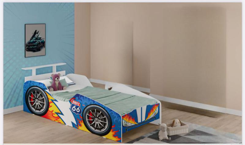 Imagem de Cama infantil carro veloz blue com colchão