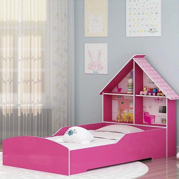 Imagem de Cama Infantil Casinha 090 Rosa Pink Pok - Gelius