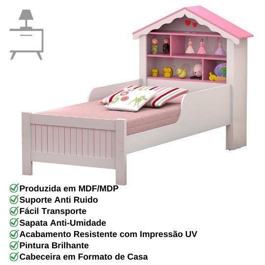 Imagem de Cama Infantil Casinha de Princesa com Cama Auxiliar