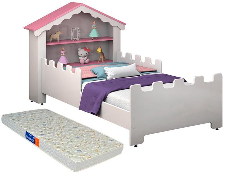 Imagem de Cama Infantil Castelo Princesa Com Colchão