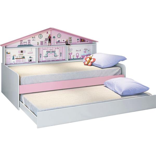 Imagem de Cama Infantil Com Cama Auxiliar Casa de Boneca Pura Magia