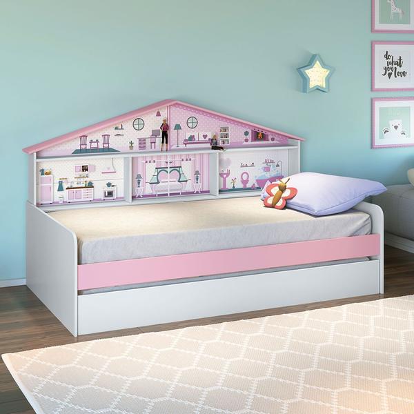 Imagem de Cama Infantil Com Cama Auxiliar Casa de Boneca Pura Magia