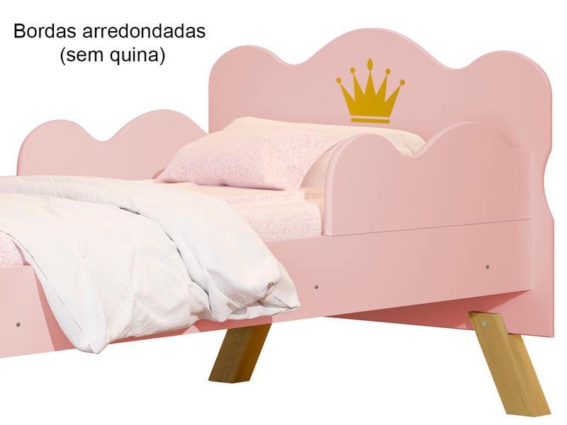 Imagem de Cama Infantil com Colchão Realeza Rosa