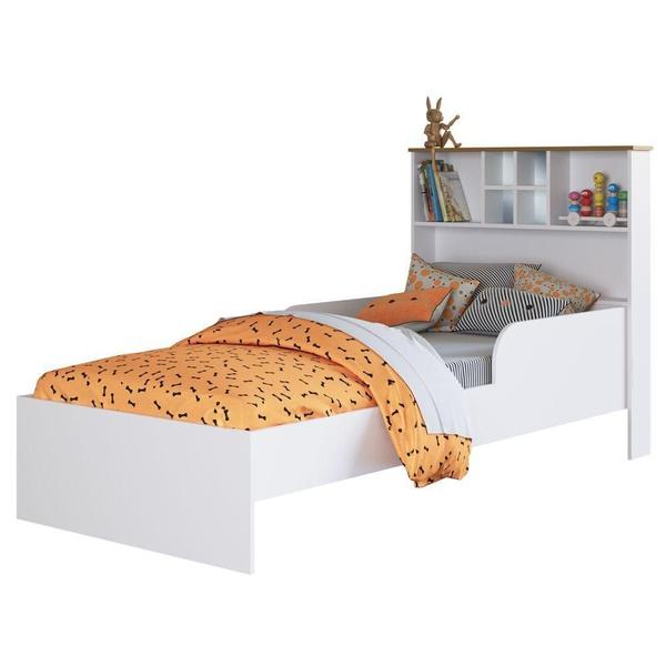 Imagem de Cama Infantil Com Nichos E Espelho House A05 Branco