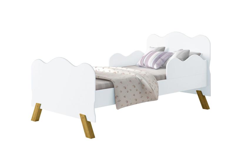 Imagem de Cama Infantil Com Pés de Madeira Clean Angel Menino / Menina