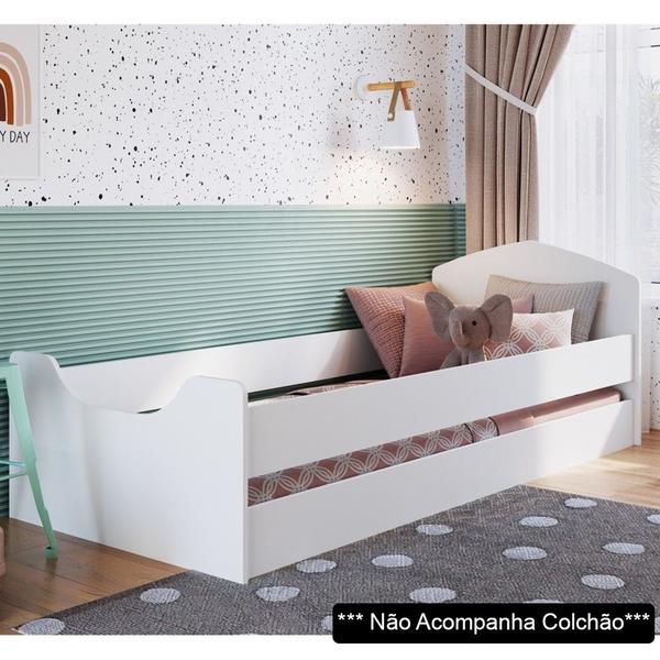 Imagem de Cama Infantil Com Protetores Encanto A05 Branco - Mpozenato