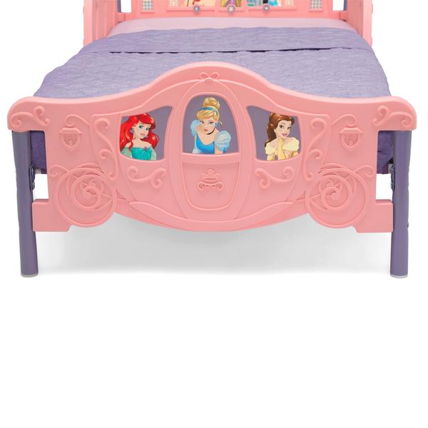 Imagem de Cama infantil Delta Children Disney Princess 3D rosa