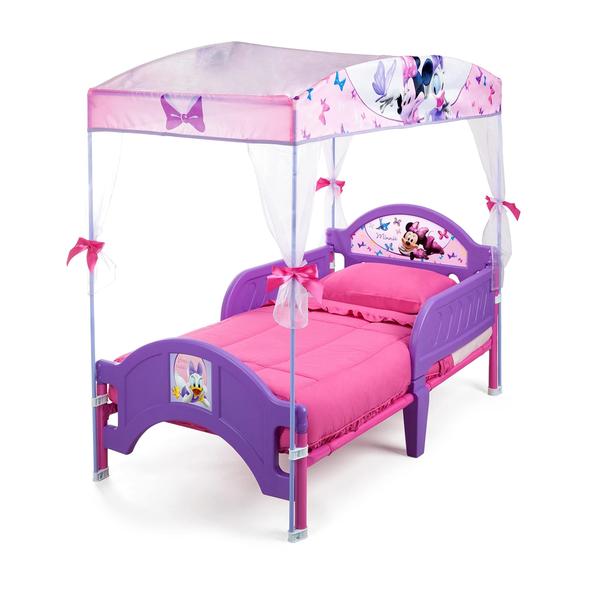 Imagem de Cama infantil Delta Children Minnie Mouse Canopy Purple