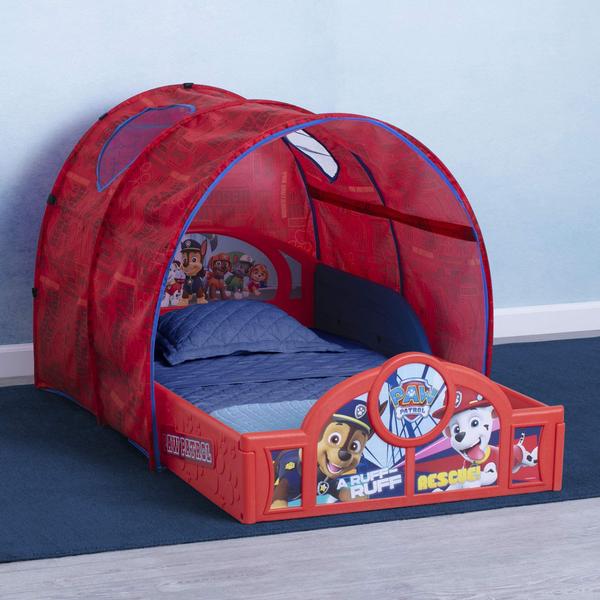 Imagem de Cama infantil Delta Children Nick Jr. PAW Patrol com tenda vermelha