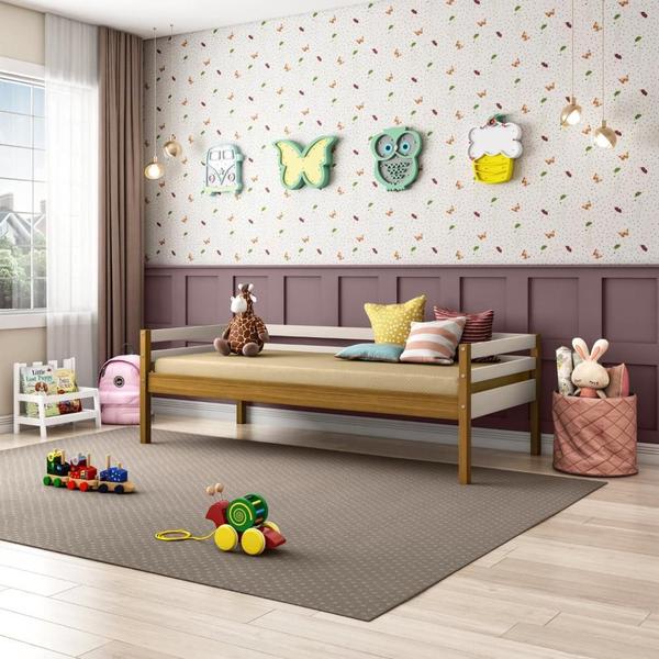 Imagem de Cama Infantil em Madeira Maciça e Acabamento em Laca Prime Casatema Fendi/Mel