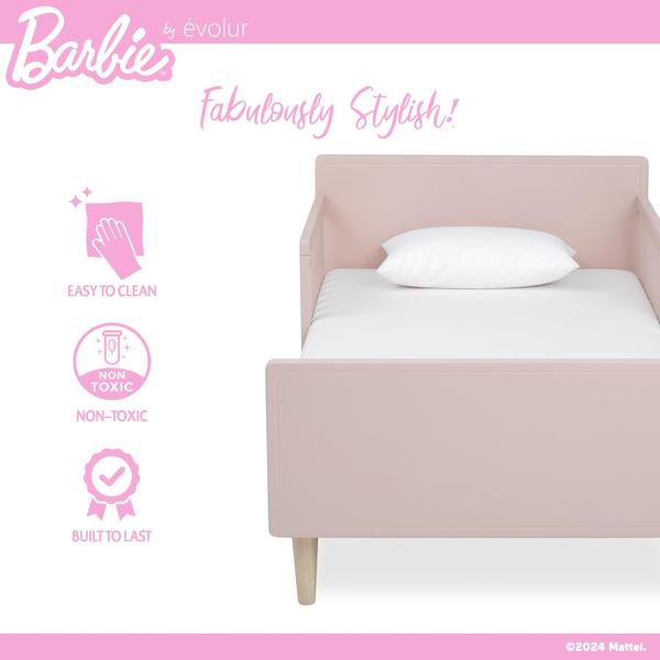 Imagem de Cama infantil Evolur Barbie Los Altos Blush Pink Certified JPMA