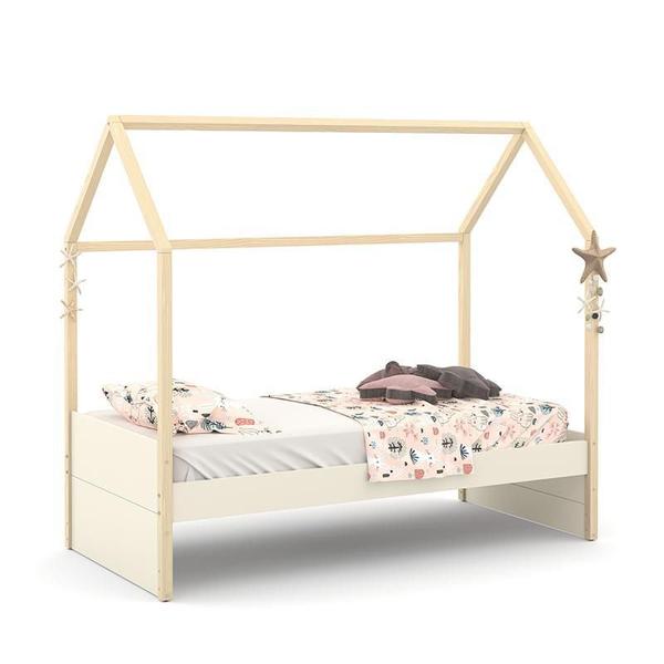 Imagem de Cama Infantil Kids Liv com Auxiliar New Natural - Matic Móveis