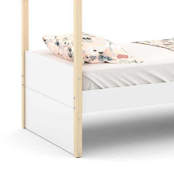 Imagem de Cama Infantil Kids Liv com Auxiliar New Natural - Matic Móveis