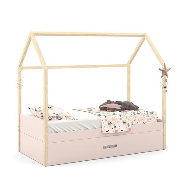 Imagem de Cama Infantil Kids Liv com Auxiliar New Natural - Matic Móveis