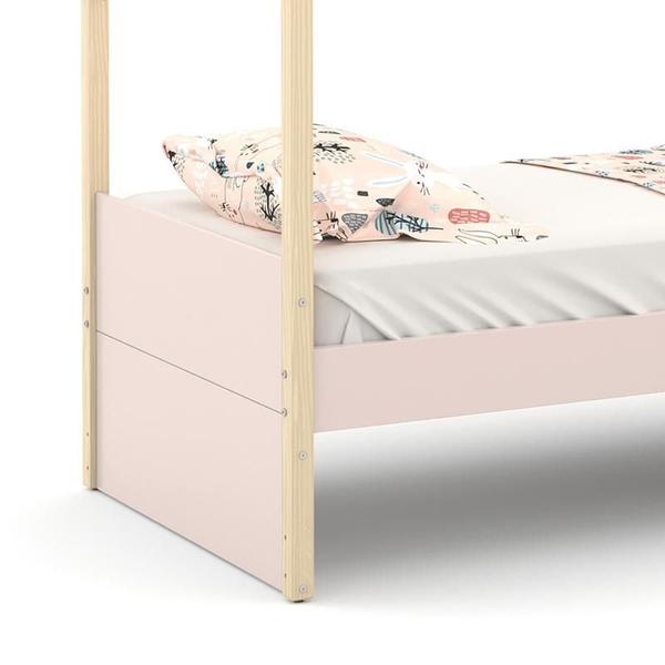 Imagem de Cama Infantil Kids Liv Rosê/Natural com Colchão Light D33 - Matic Móveis