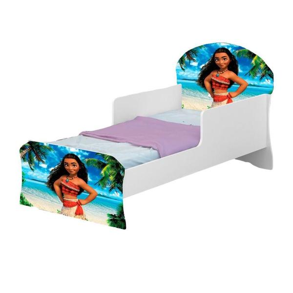 Imagem de Cama Infantil Mini Menina Adesivada Moana Mar de Aventura br