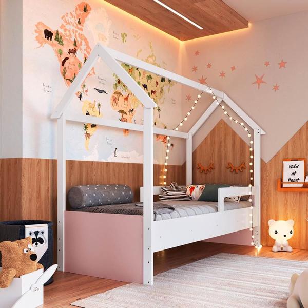 Imagem de Cama Infantil Montessoriana 2 Alturas Estilo Casinha 201cm