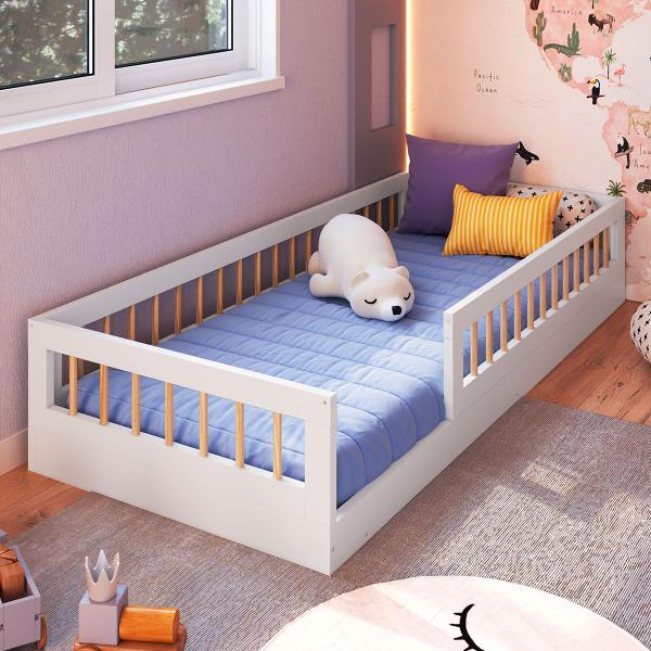 Imagem de Cama Infantil Montessoriana Affetto Branco - Completa Móveis