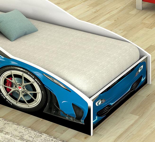 Cama Infantil Montessoriana Carro Speed Infantil Meninos Baú Brinquedos Para Criança Quarto Azul - N&E Loja Imagem de Cama Infantil Montessoriana Carro Speed Infantil Meninos Baú Brinquedos Para Criança Quarto Azul