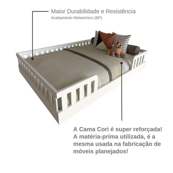 Imagem de Cama Infantil Montessoriana Casal Sol Yescasa Branco