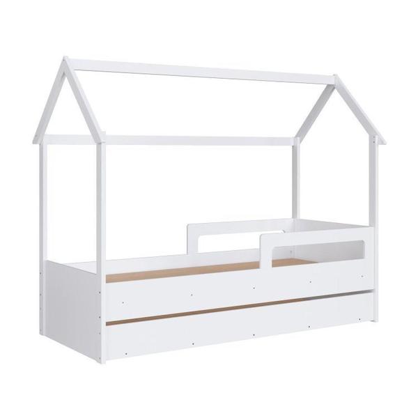 Imagem de Cama Infantil Montessoriana com Cama Auxiliar 2 Colchões Branco