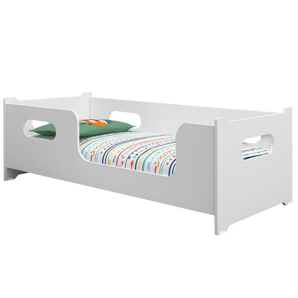 Imagem de Cama Infantil Montessoriana Com Colchão e Grade Proteção Lateral  Quarto Estrado Reforçado Juvenil Menina Menino Princesa