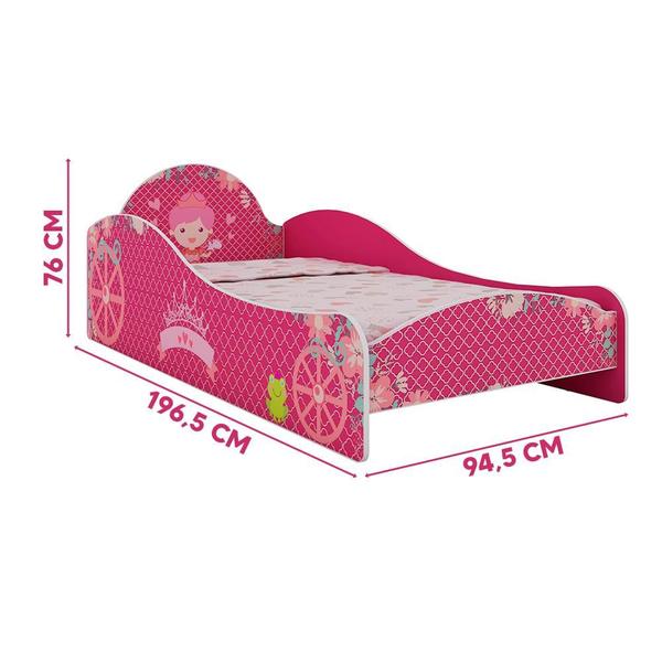 Imagem de Cama Infantil Montessoriana Com Colchão Solteiro Pink Ploc Gelius