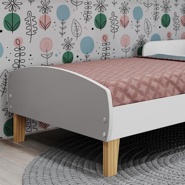 Imagem de Cama Infantil Montessoriana com Proteção Lateral Aurora Movelbras