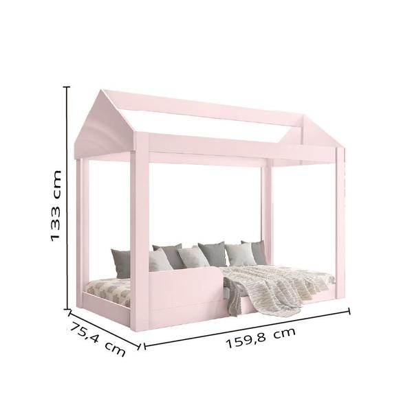 Imagem de Cama Infantil Montessoriana Crystal Baby 0,70X1,50m Rosa J&A