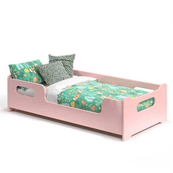 Cama Infantil Montessoriana Encanto com Proteção Lateral para Quarto de Criança Rosa - Select Móveis Imagem de Cama Infantil Montessoriana Encanto com Proteção Lateral para Quarto de Criança Rosa
