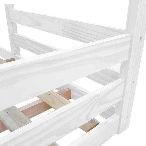 Imagem de Cama Infantil Montessoriana Madeira Branco Aconchego Shop JM