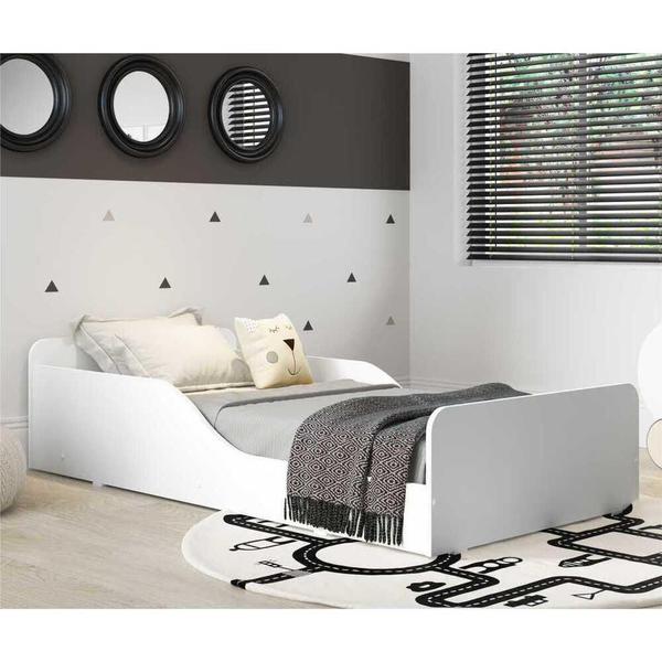 Imagem de Cama Infantil Montessoriana p/ colchão 70 x 150 cm 100% MDF Multimóveis Branca