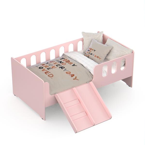 Imagem de Cama Infantil Montessoriana Quarto De Criança Com Escada Escorregador