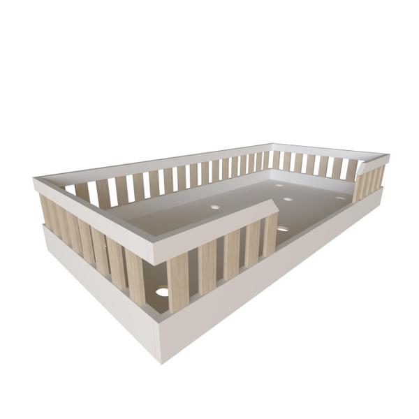 Imagem de Cama Infantil Montessoriana Solteiro Cori Yescasa Branco/Geneve