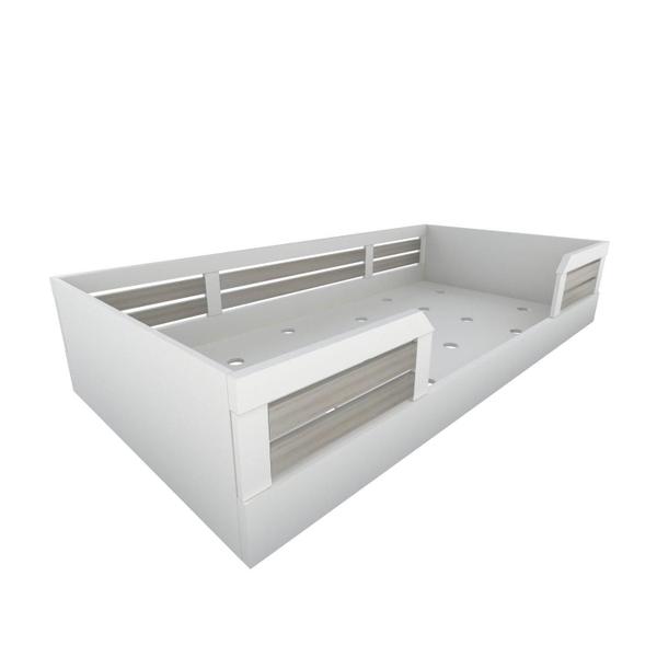 Imagem de Cama Infantil Montessoriana Solteiro Lua Yescasa Branco/Geneve