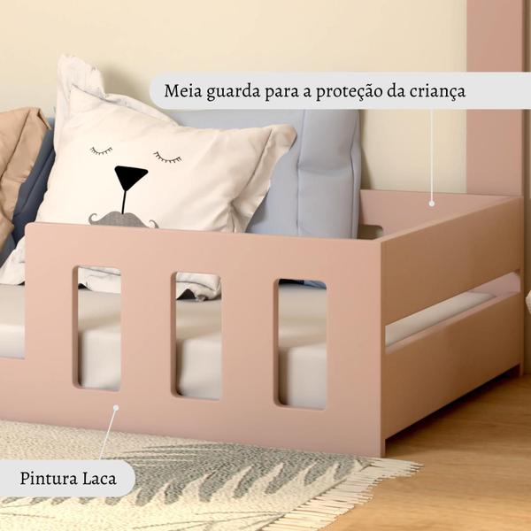 Imagem de Cama Infantil Montessoriana Solteiro Play Com Casinha - Timber Móveis