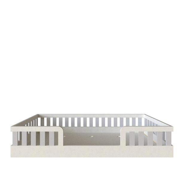 Imagem de Cama Infantil Montessoriana Solteiro Sol Yescasa Branco/Cinza Cristal